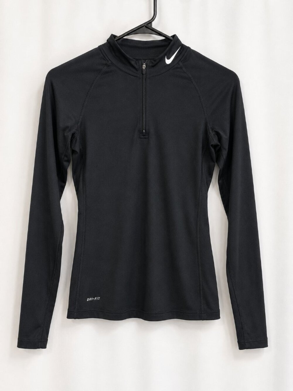 Nike Pro Dri-FIT Fitted 1/4 Zip Long Sleeve Performance Top XS Black
